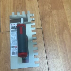 Cortag Notched Trowel with Red and Black Handle